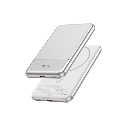 Wiwu Wi-P088 LED Işık Göstergeli PD 20W Kablosuz Powerbank 5000mAh 15W