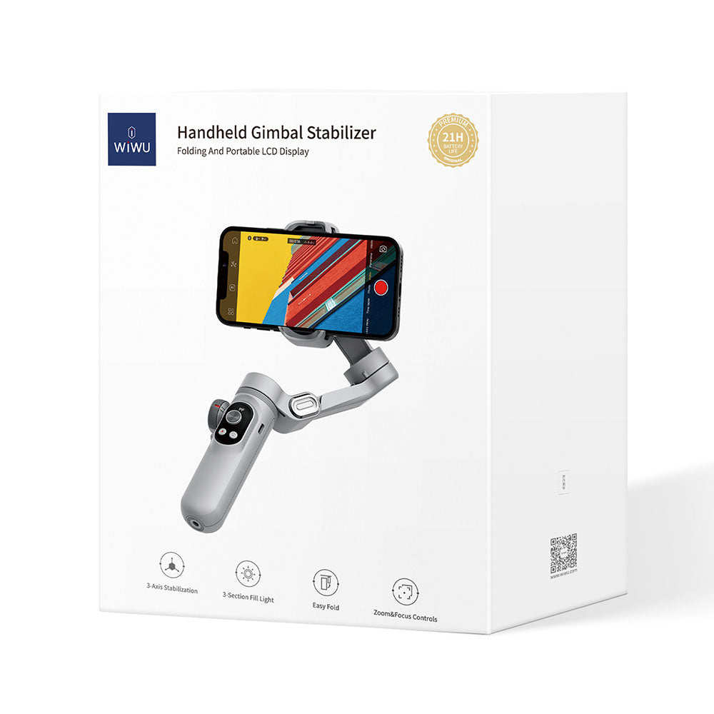 Wiwu Wi-SE007 Yunteng Serisi Işıklı 3-Axis El Tipi Pan Tilt Gimbal Stabilizatör