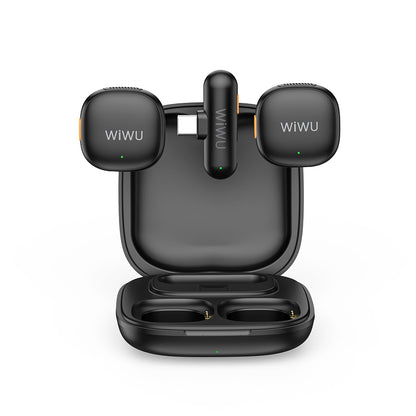 Wiwu Wi-WM006 2in1 Type-C Portlu Yapay Zeka Destekli ANC Özellikli Kablosuz Yaka Mikrofonu