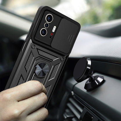 Xiaomi 11T Pro 5G Kılıf Magnetik Standlı Kamera Korumalı Zore Sürgülü Vega Kapak