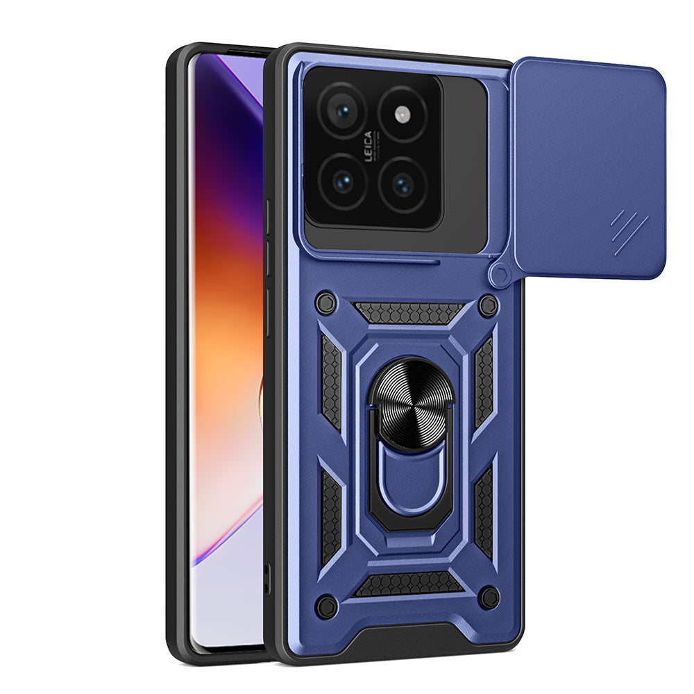 Xiaomi 14T Pro Kılıf Magnetik Standlı Kamera Korumalı Zore Sürgülü Vega Kapak