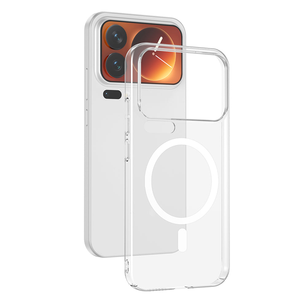 Xiaomi 17 Pro Max Kamera Korumalı M-Safe Şarj Özellikli Şeffaf Zore London Sert PC Kapak