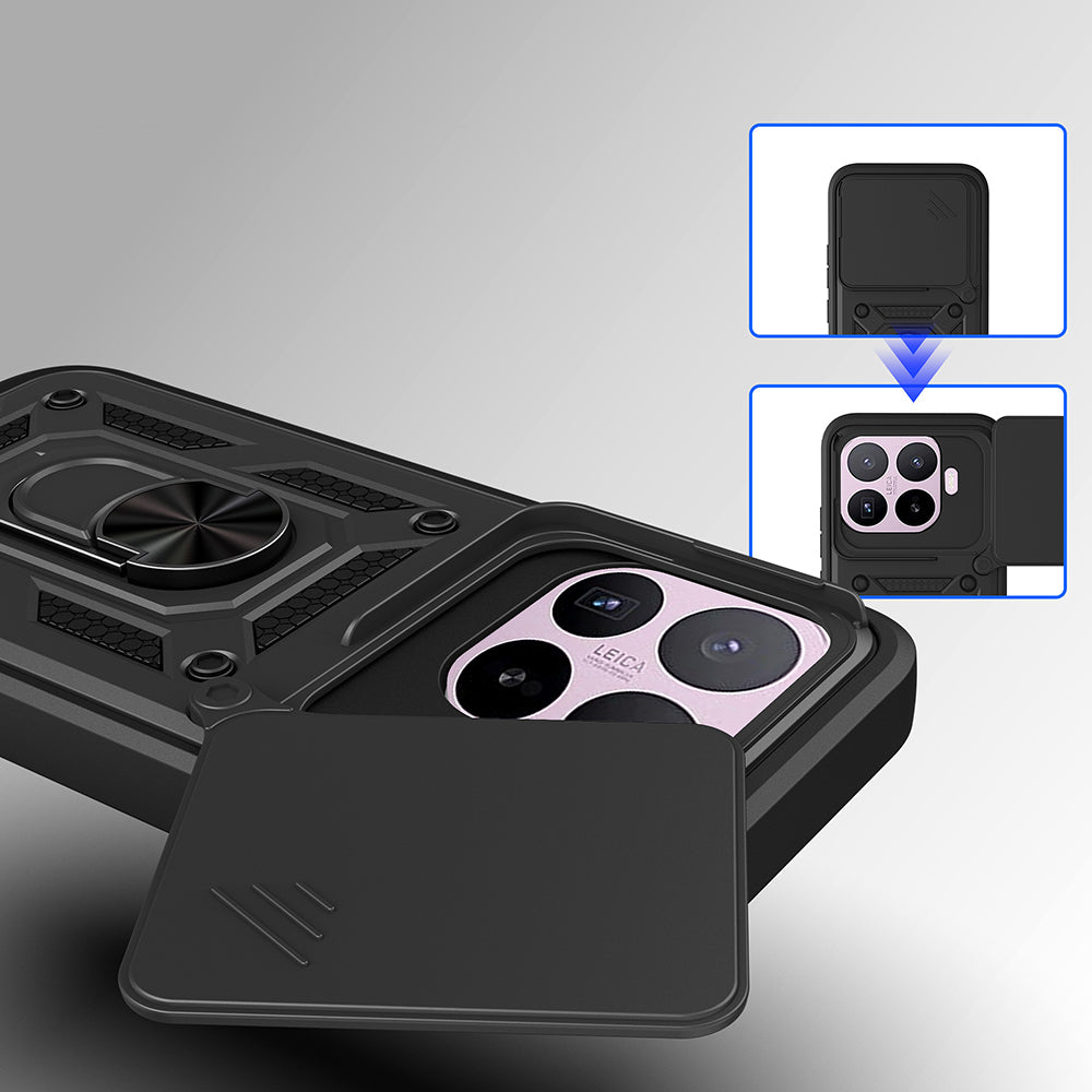 Xiaomi 17T Pro Kılıf Magnetik Standlı Kamera Korumalı Zore Sürgülü Vega Kapak