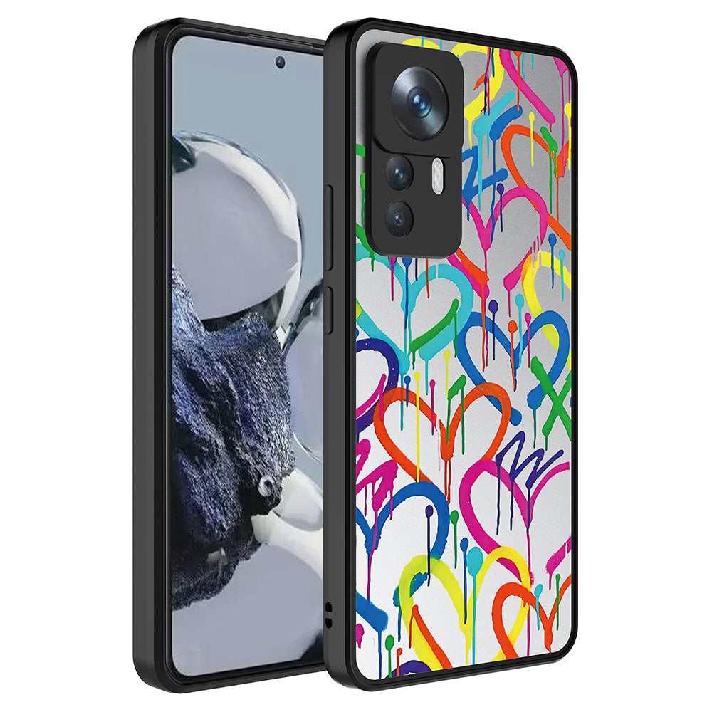 Xiaomi Mi 12T Kılıf Aynalı Desenli Kamera Korumalı Parlak Zore Mirror Kapak