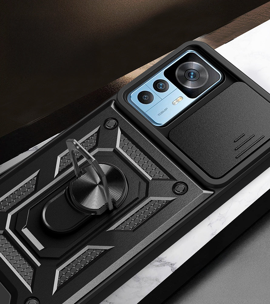 Xiaomi Mi 12T Kılıf Magnetik Standlı Kamera Korumalı Zore Sürgülü Vega Kapak