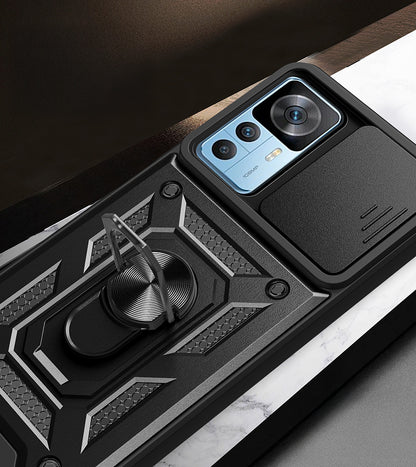 Xiaomi Mi 12T Kılıf Magnetik Standlı Kamera Korumalı Zore Sürgülü Vega Kapak