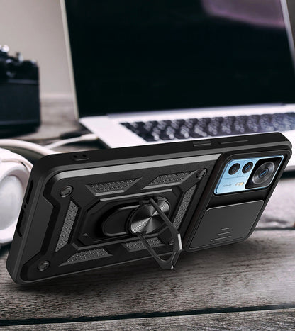 Xiaomi Mi 12T Pro Kılıf Magnetik Standlı Kamera Korumalı Zore Sürgülü Vega Kapak