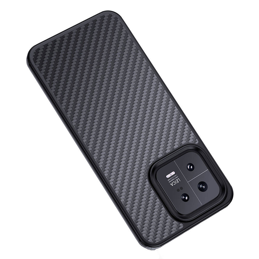 Xiaomi Mi 13 Kılıf Aramid Karbon Fiber M-safe Özellikli Wlons Radison Kapak