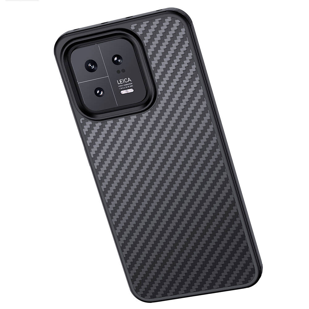 Xiaomi Mi 13 Kılıf Aramid Karbon Fiber M-safe Özellikli Wlons Radison Kapak