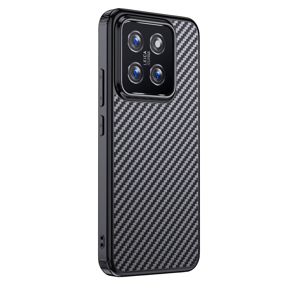 Xiaomi Mi 14 Kılıf Aramid Karbon Fiber M-safe Özellikli Wlons Radison Kapak