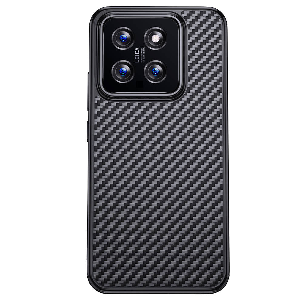 Xiaomi Mi 14 Pro Kılıf Aramid Karbon Fiber M-safe Özellikli Wlons Radison Kapak
