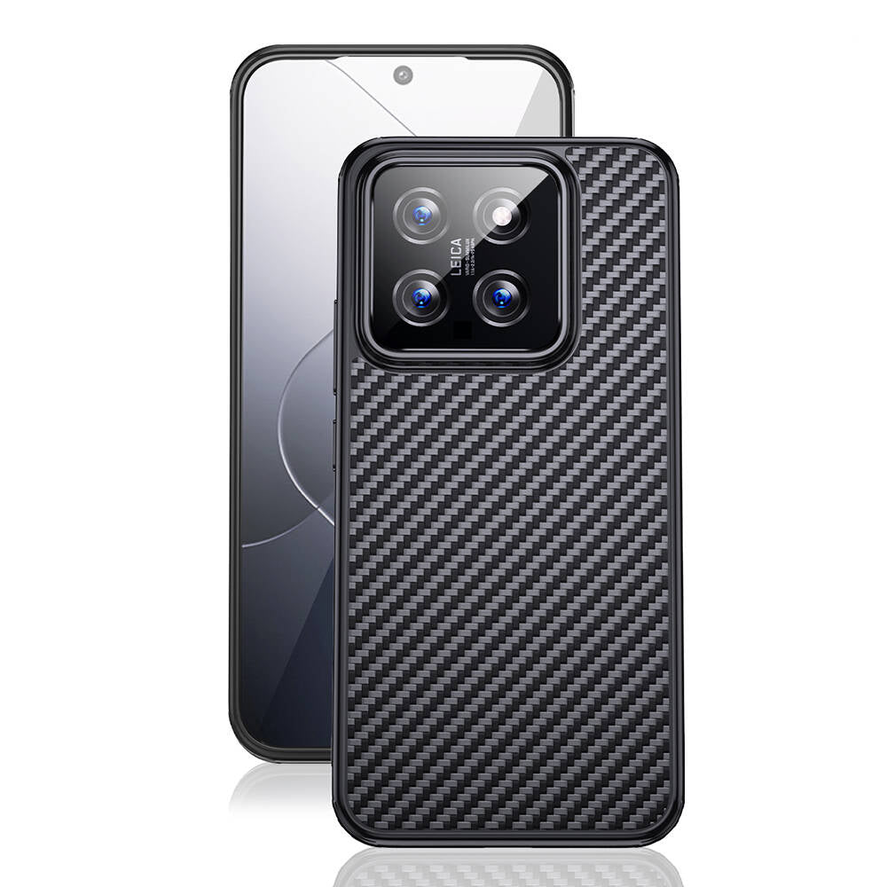 Xiaomi Mi 14 Pro Kılıf Aramid Karbon Fiber M-safe Özellikli Wlons Radison Kapak