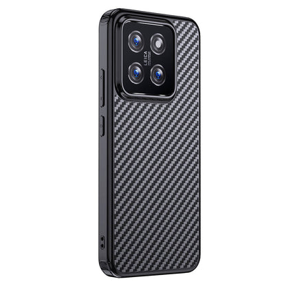 Xiaomi Mi 14 Pro Kılıf Aramid Karbon Fiber M-safe Özellikli Wlons Radison Kapak