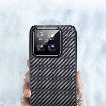 Xiaomi Mi 14 Pro Kılıf Aramid Karbon Fiber M-safe Özellikli Wlons Radison Kapak