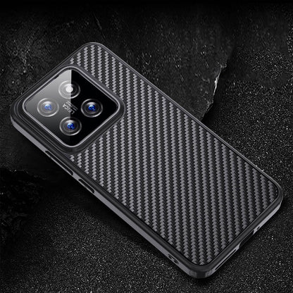 Xiaomi Mi 14 Pro Kılıf Aramid Karbon Fiber M-safe Özellikli Wlons Radison Kapak