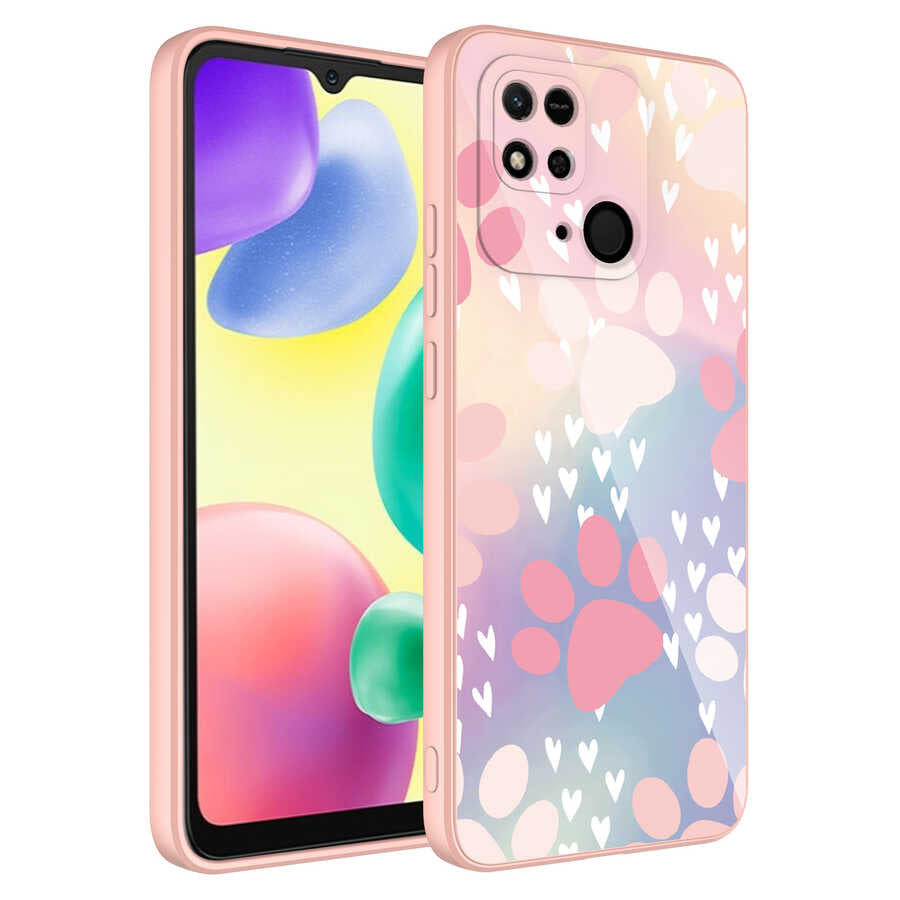 Xiaomi Poco C40 Kılıf Kamera Korumalı Desenli Sert Silikon Zore Epoksi Kapak