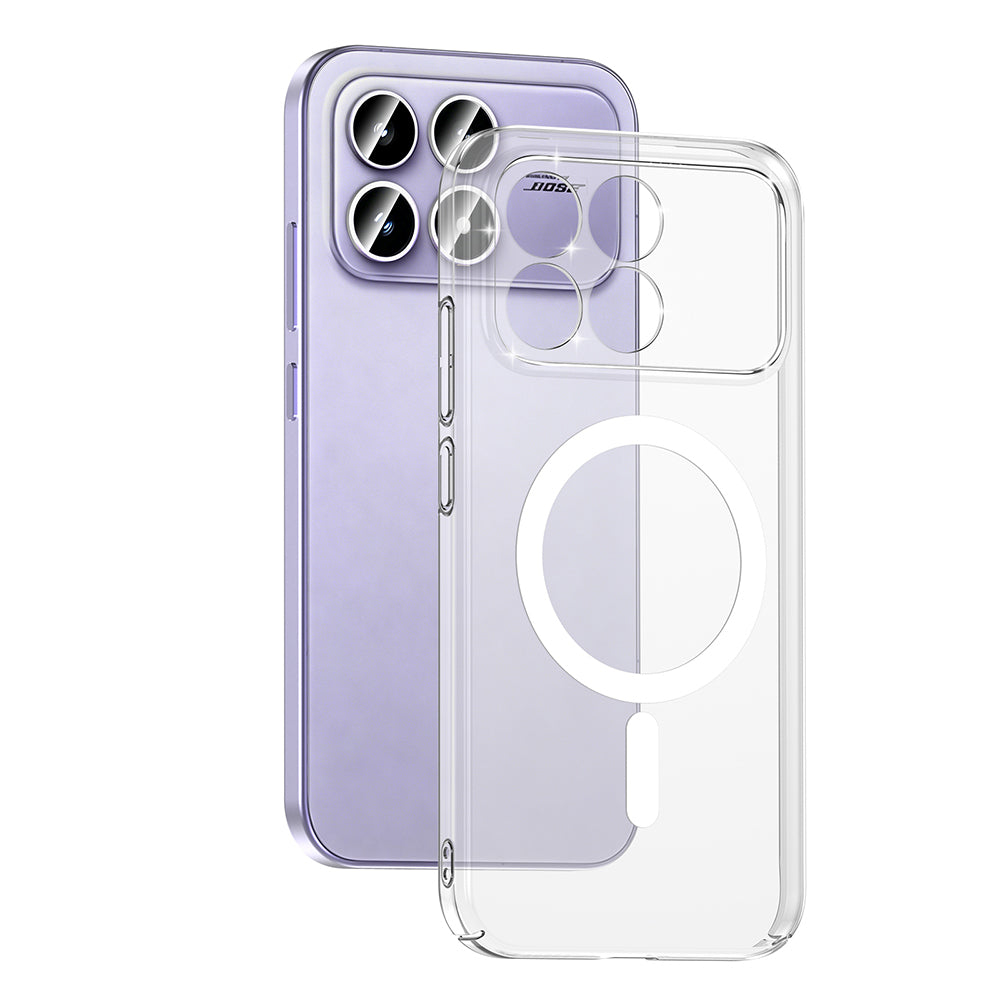 Xiaomi Poco F8 Pro Kamera Korumalı M-Safe Şarj Özellikli Şeffaf Zore London Sert PC Kapak
