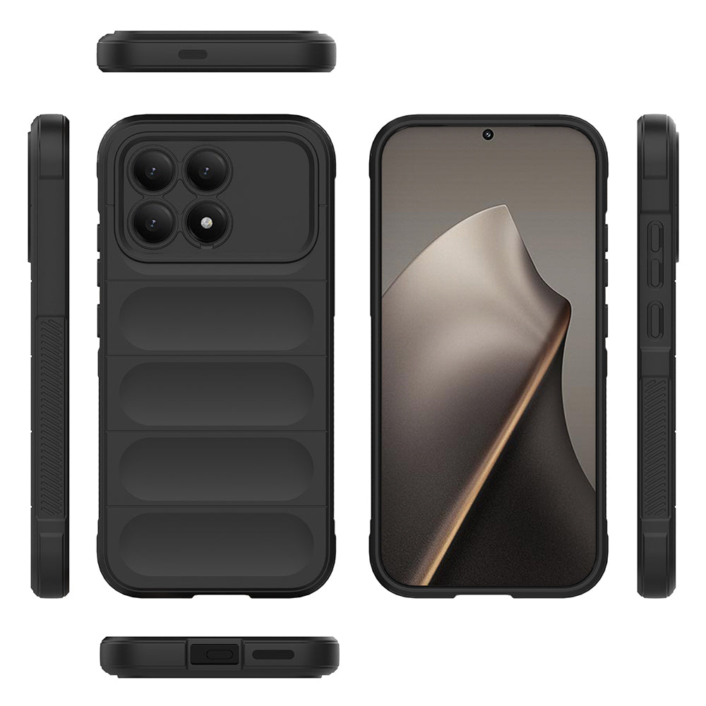 Xiaomi Poco F8 Pro Kılıf Esnek TPU Oyuklu Arka Yüzey Tasarımlı Zore Etnik Silikon Kapak