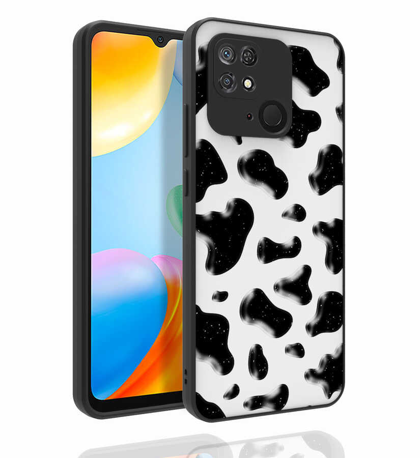 Xiaomi Redmi 10C Kılıf Desenli Kamera Korumalı Parlak Zore Nora Kapak