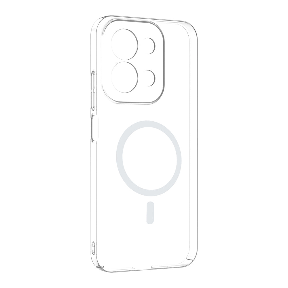 Xiaomi Redmi 15C Kamera Korumalı M-Safe Şarj Özellikli Şeffaf Zore London Sert PC Kapak