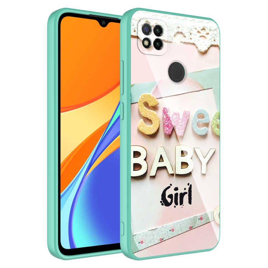 Xiaomi Redmi 9C Kılıf Kamera Korumalı Desenli Sert Silikon Zore Epoksi Kapak