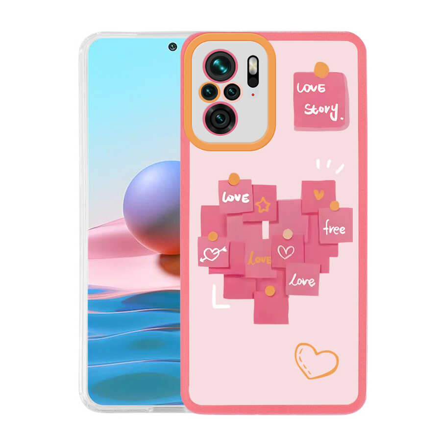Xiaomi Redmi Note 10 Kılıf Zore M-Fit Desenli Kapak