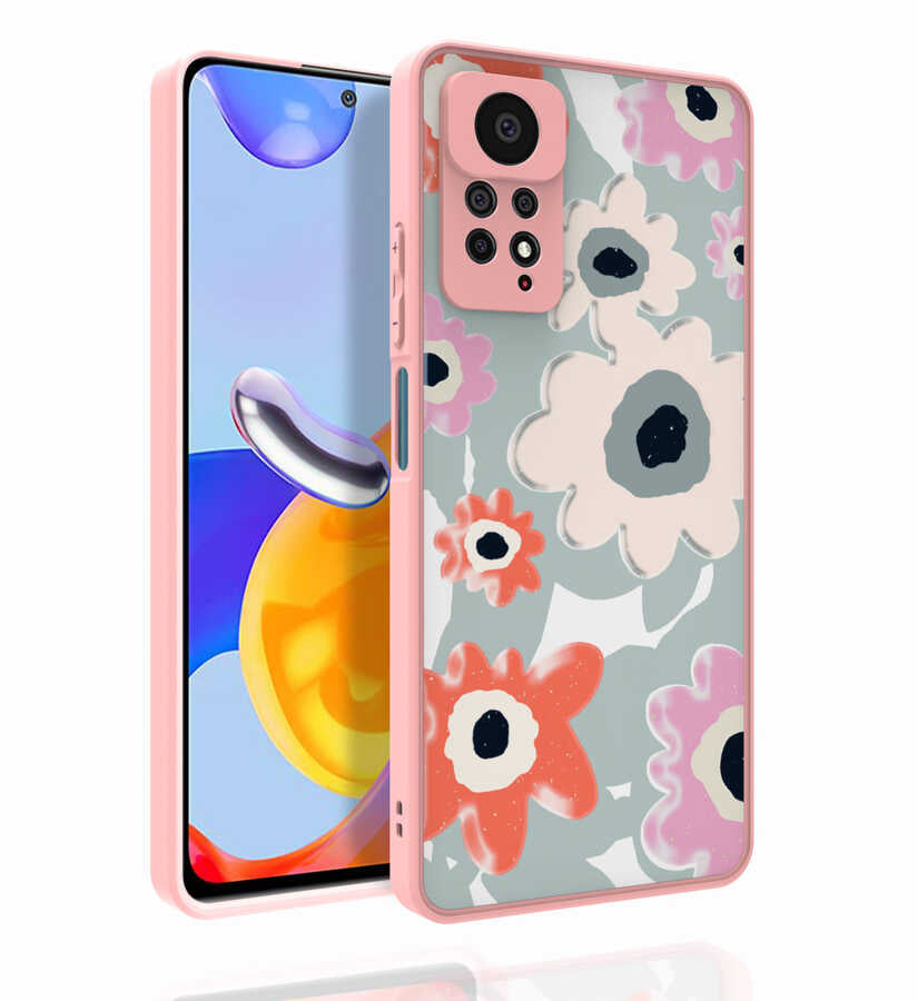 Xiaomi Redmi Note 11 Pro 5G Kılıf Desenli Kamera Korumalı Parlak Zore Nora Kapak