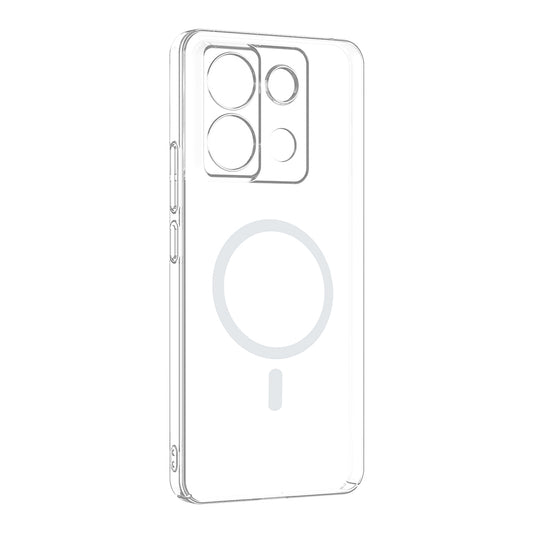 Xiaomi Redmi Note 13 Pro 4G Kamera Korumalı M-Safe Şarj Özellikli Şeffaf Zore London Sert PC Kapak