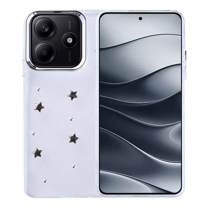 Xiaomi Redmi Note 14 4G Kılıf Airbag Tasarımlı Simli Şeffaf Zore Kutup Kapak