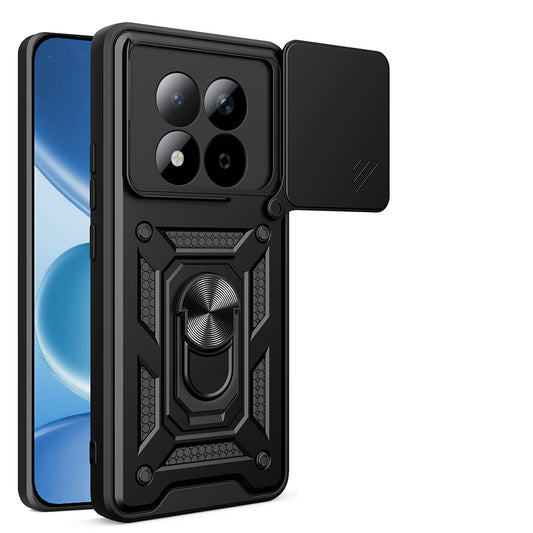 Xiaomi Redmi Note 15 Pro 4G Kılıf Magnetik Standlı Kamera Korumalı Zore Sürgülü Vega Kapak