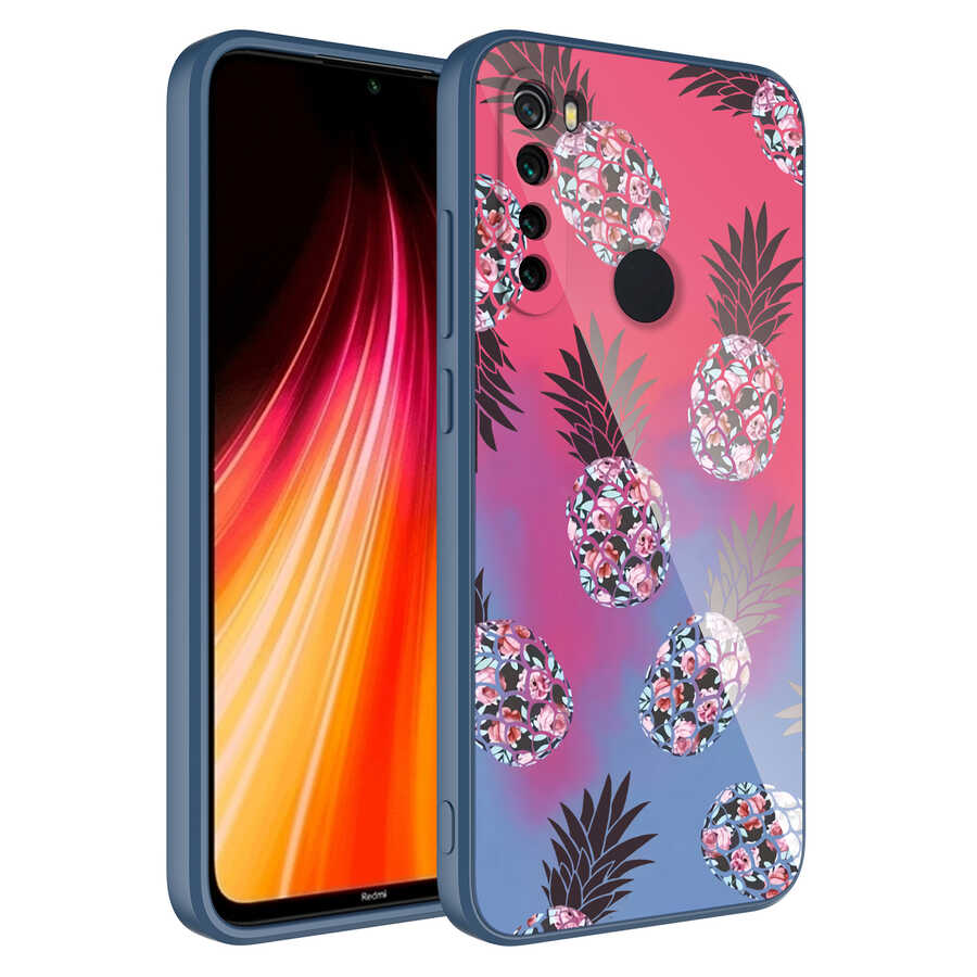 Xiaomi Redmi Note 8 Kılıf Kamera Korumalı Desenli Sert Silikon Zore Epoksi Kapak