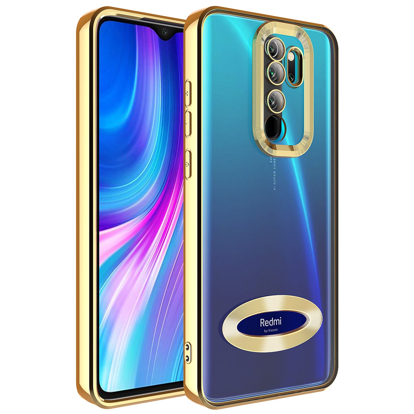 Xiaomi Redmi Note 8 Pro Kılıf Kamera Korumalı Logo Gösteren Zore Omega Kapak
