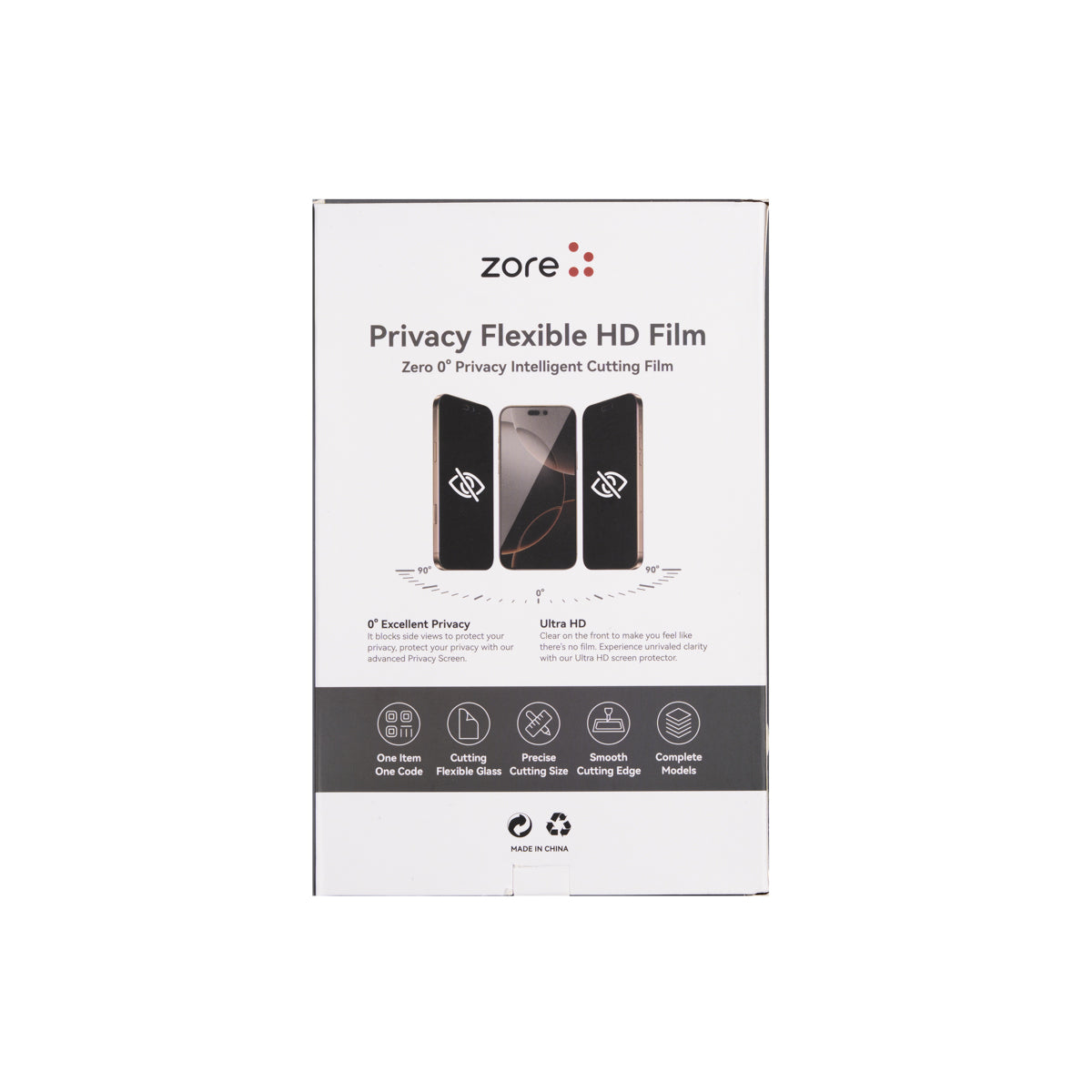 Zore Basic Model TPU Privacy Hayalet Ekran Koruyucu 196mm x 125mm 50 Adet
