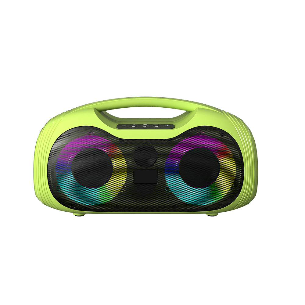 Zore GD-2403 Mikrofonlu RGB TWS Çift 4 inç Stereo Bass Kablosuz Karaoke Hoparlör