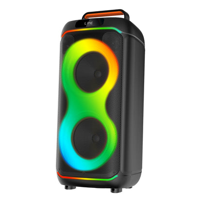 Zore GD-2608 Dijital LED Göstergeli FM Radyolu Mikrofonlu RGB TWS Çift 6.5 inç Stereo Bass Kablosuz Karaoke Hoparlör