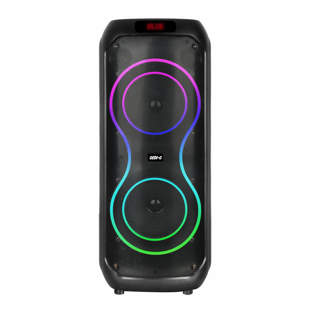 Zore GD-2801 Dijital LED Göstergeli Mikrofonlu RGB TWS Çift 8 inç Stereo Bass Kablosuz Karaoke Hoparlör