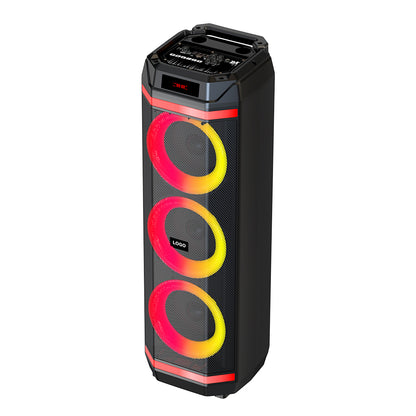 Zore GD-2889 Dijital LED Göstergeli Mikrofonlu RGB Üçlü 8 inç Stereo Bass Kablosuz Karaoke Hoparlör