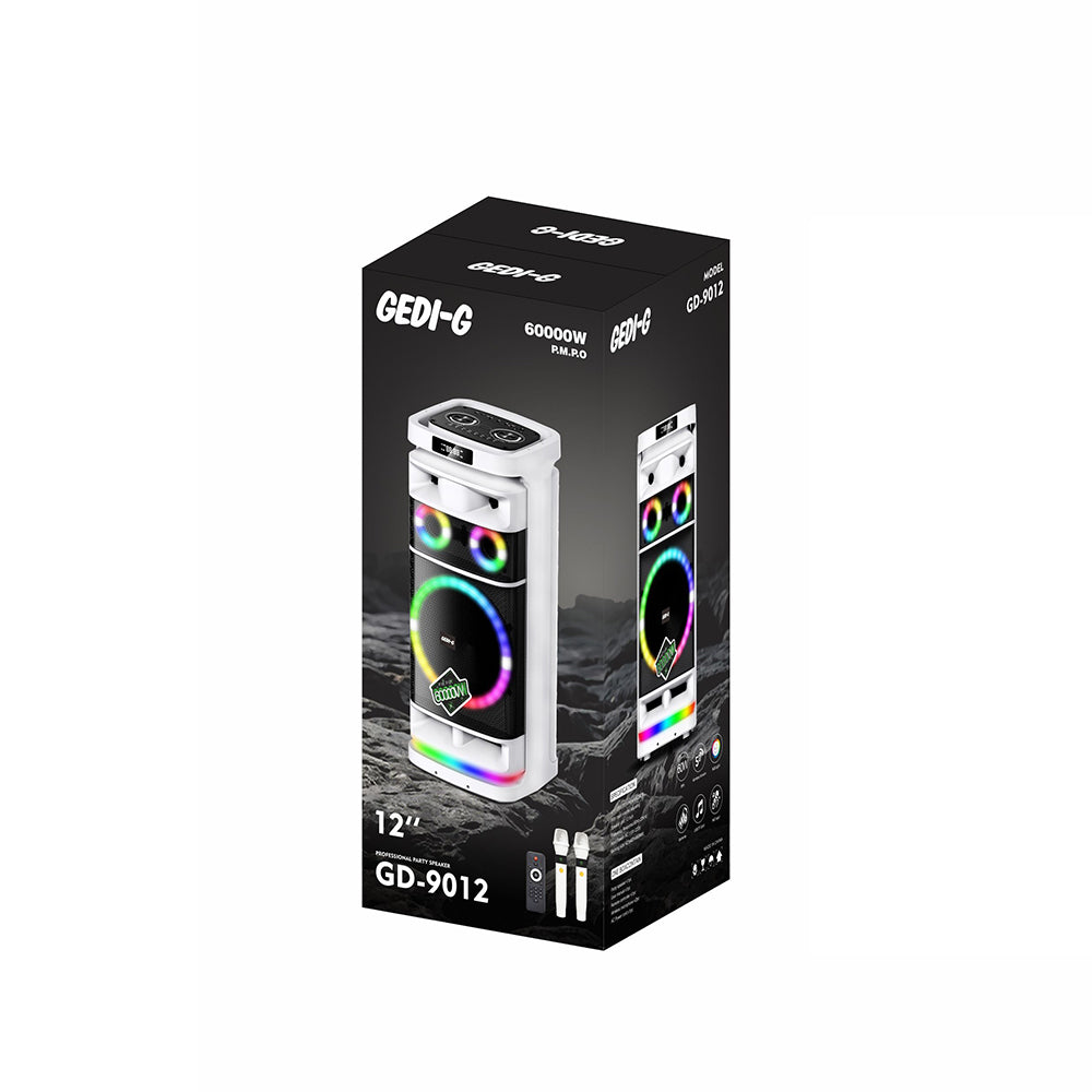 Zore GD-9012 Dijital LED Göstergeli Mikrofonlu RGB TWS 12 inç Stereo Bass Kablosuz Karaoke Hoparlör