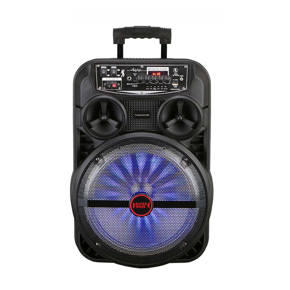 Zore LT-5312BT Mikrofonlu RGB Işıklı 12 inç Stereo Kumandalı Kablosuz Karaoke Hoparlör Speaker v5.0
