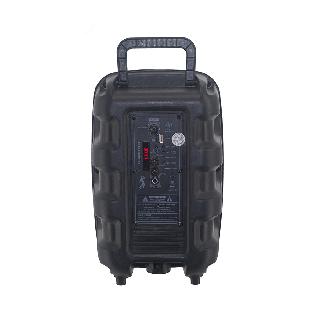 Zore PK-15 FM Radyolu Mikrofonlu RGB TWS 8 inç Stereo Bass Kablosuz Karaoke Hoparlör