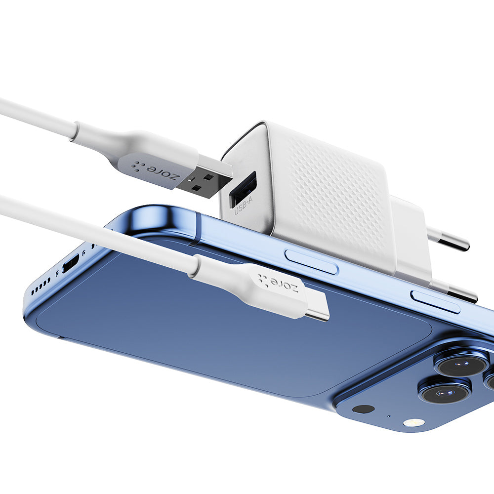 Zore Titan Serisi ZT03 USB-A to Type-C Seyahat Şarj Seti 1M