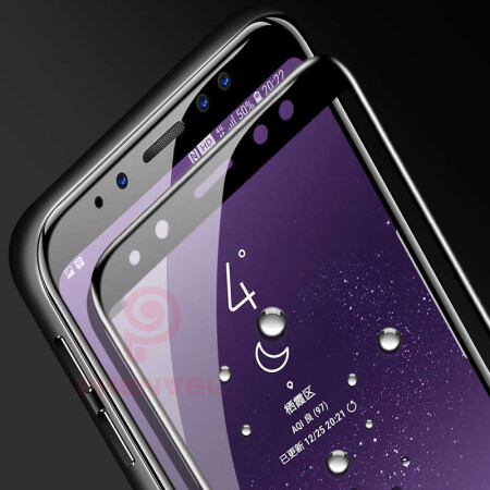 Galaxy A8 Plus 2018 Zore Kenarları Kırılmaya Dayanıklı Cam Ekran Koruyucu - 2