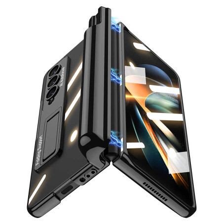 Galaxy Z Fold 4 Kılıf Zore Kıpta Standlı Kalem Bölmeli Kapak - 8