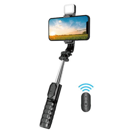 Wiwu Wi-SE002 Çok Fonksiyonlu Işıklı Sabitleyici Canlı Yayın Tripod Selfie Çubuğu - 2