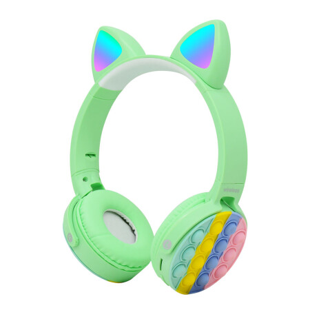 Zore CXT-950 RGB Led Işıklı Kedi Kulağı Band Tasarımı Ayarlanabilir Katlanabilir Kulak Üstü Bluetooth Kulaklık - 3